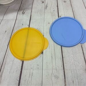 Tupperware Vibrant Yellow and Cool Blue replacement seals/lids